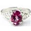 Sterling Silver Ladies Ring, Pure Pink Topaz, SR005