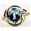 10K, 14K or 18K Gold Ladies Ring, Neptune Garden Topaz, R021