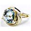 10K, 14K or 18K Gold Ladies Ring, Neptune Garden Topaz, R021