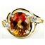 10K, 14K or 18K Gold Ladies Ring, Twilight Fire Topaz, R021