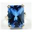 10K, 14K or 18K Gold Ladies Ring, Swiss Blue Topaz, R039
