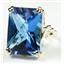 10K, 14K or 18K Gold Ladies Ring, Swiss Blue Topaz, R039