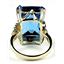 10K, 14K or 18K Gold Ladies Ring, Swiss Blue Topaz, R039