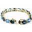 B003, London & Swiss Blue Topaz, Gold Bracelet