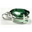 925 Sterling Silver Pendant, Created Emerald Spinel, SP085