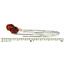 925 Sterling Silver Threader Earrings, Created Padparadscha Sapphire, SE003
