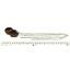925 Sterling Silver Threader Earrings, Mozambique Garnet, SE003
