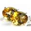 925 Sterling Silver Threader Earrings, Citrine, SE003