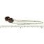 925 Sterling Silver Threader Earrings, Garnet CZ, SE003