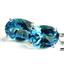 925 Sterling Silver Threader Earrings, Paraiba Topaz, SE003
