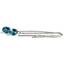 925 Sterling Silver Threader Earrings, Paraiba Topaz, SE003