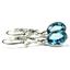 925 Sterling Silver Leverback Earrings, Paraiba Topaz, SE001