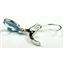 925 Sterling Silver Leverback Earrings, Paraiba Topaz, SE001