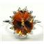 SR283, Twilight Fire Topaz, 925 Sterling Silver Cluster Ring
