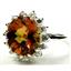 SR283, Twilight Fire Topaz, 925 Sterling Silver Cluster Ring