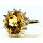 SR283, Citrine, 925S Sterling Silver Cluster Ring