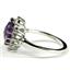 SR283, Amethyst, 925S Sterling Silver Cluster Ring