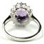 SR283, Amethyst, 925S Sterling Silver Cluster Ring
