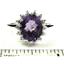 SR283, Amethyst, 925S Sterling Silver Cluster Ring