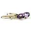 14k Gold Leverback Earrings, Amethyst, E001