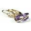 14k Gold Leverback Earrings, Amethyst, E001