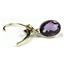 14k Gold Leverback Earrings, Amethyst, E001