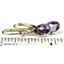 14k Gold Leverback Earrings, Amethyst, E001