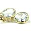14k Gold Leverback Earrings, Aquamarine, E001