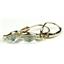 14k Gold Leverback Earrings, Aquamarine, E001