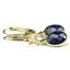 14k Gold Leverback Earrings, Created Blue Sapphire, E001