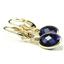 14k Gold Leverback Earrings, Created Blue Sapphire, E001