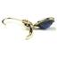 14k Gold Leverback Earrings, Created Blue Sapphire, E001