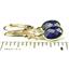 14k Gold Leverback Earrings, Created Blue Sapphire, E001
