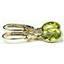 14k Gold Leverback Earrings, Peridot, E001