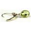 14k Gold Leverback Earrings, Peridot, E001