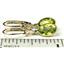 14k Gold Leverback Earrings, Peridot, E001