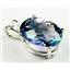 925 Sterling Silver Pendant, Neptune Garden Topaz, SP004