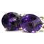 14k Gold Leverback Earrings, Amethyst, E107