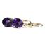 14k Gold Leverback Earrings, Amethyst, E107