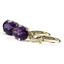 14k Gold Leverback Earrings, Amethyst, E107
