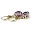 14k Gold Leverback Earrings, Amethyst, E107