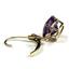 14k Gold Leverback Earrings, Amethyst, E107