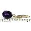 14k Gold Leverback Earrings, Amethyst, E107
