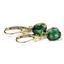 14k Gold Leverback Earrings, Russian Nanocrystal Emerald, E107