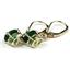 14k Gold Leverback Earrings, Russian Nanocrystal Emerald, E107