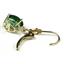 14k Gold Leverback Earrings, Russian Nanocrystal Emerald, E107