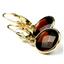 14k Gold Leverback Earrings, Mozambique Garnet, E211