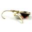 14k Gold Leverback Earrings, Mozambique Garnet, E211