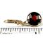 14k Gold Leverback Earrings, Mozambique Garnet, E211