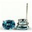 925 Sterling Silver Post Earrings, Paraiba Topaz, SE002